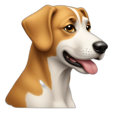 a dog with a long muzzle in profile sticker