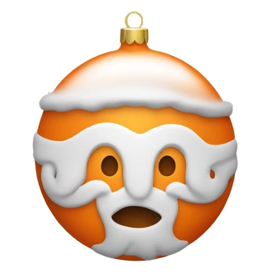 christmas decoration orange color sticker