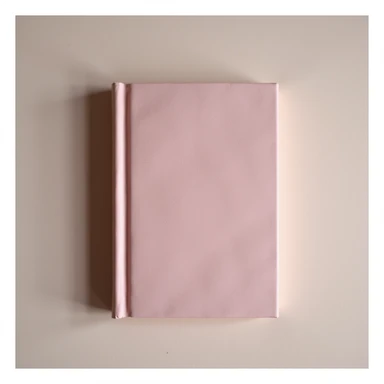 diary, realistic texture, gentle lighting, pink cover sticker