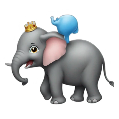 un dauphin sur un elephant sticker