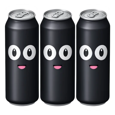5 cans of gothic soda placed in line sticker
