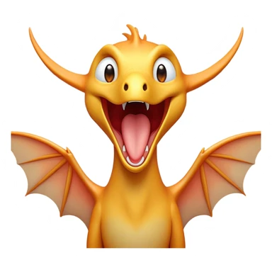 Cinematic Cute Yawning Pterodactyl Portrait Emoji, Head tilted slightly with a dramatic, wide-open yawn, showcasing a slender, gracefully curved body with softly drooping wings and sleepy, half-closed eyes, Simplified yet irresistibly cute features, highly detailed, glowing with a soft, cozy aerial glow, high shine, relaxed yet expressive, stylized with a dash of whimsical flight charm, soft glowing outline, capturing the essence of a drowsy yet affectionate Pterodactyl that appears ready to stretch and yawn its way out of the screen! sticker