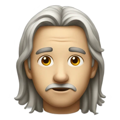 pensive nodding sticker