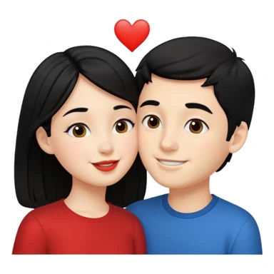 kiss a girl and boy from black hair  sticker