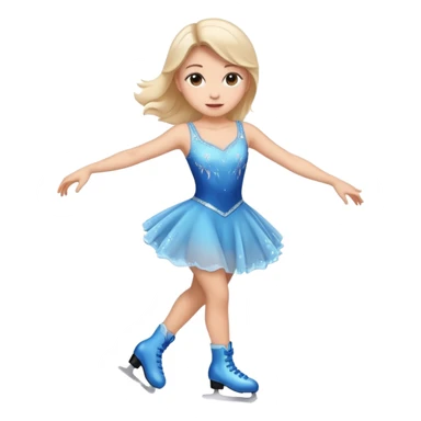 buz pıstının ustunde kayan,yarısma ıcın elbıse gıymıs ve artıstık hareketler yapan kadın emojısı  sticker