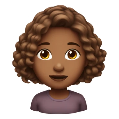 Cute girl with ombre brown hair sticker