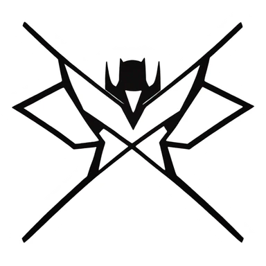 Nightwing logo in black and white sticker