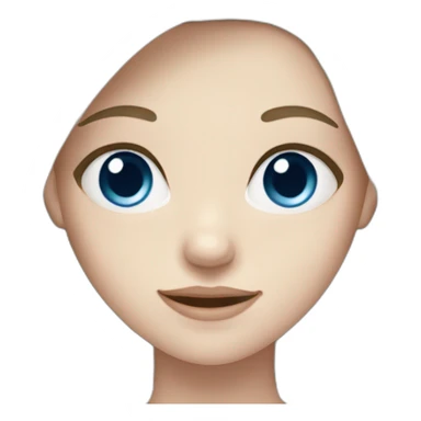 A girl with Pale skin, high forehead, blue eyes sticker