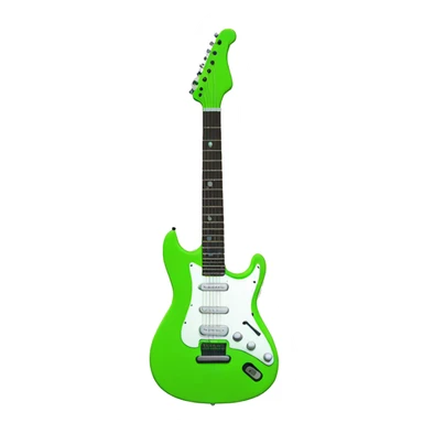 Neon green electric guitar sticker