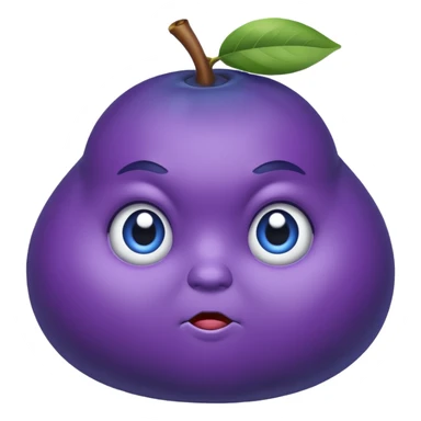 blueberry with a serious expression sticker