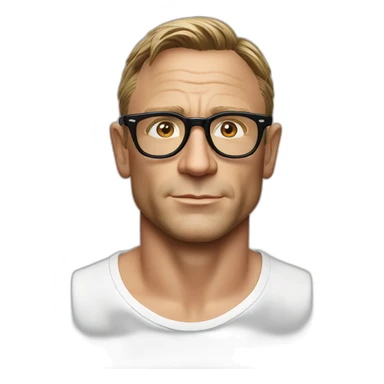 Daniel Craig glasses sticker