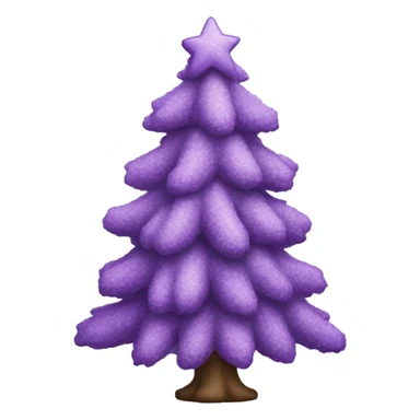 lilac christmas tree sticker