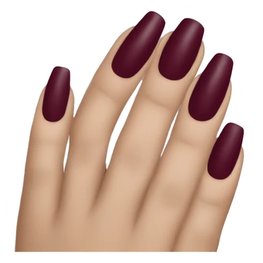 Burgundy nails sticker