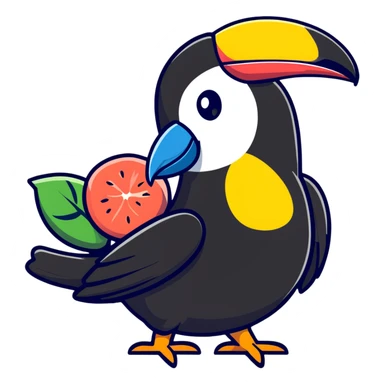 toucan and guava together sticker