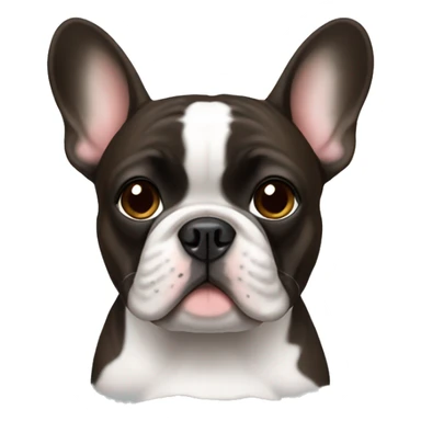French bulldog brunette sticker