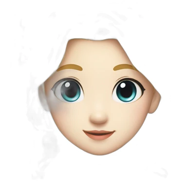 kawaii Japanese anime-inspired young girl with radiant golden blonde hair tied in a ponytail and mesmerizing azure eyes sticker