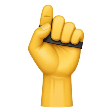 raised fist emoji, simple and bold sticker