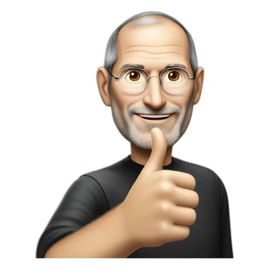 steve Jobs thums up sticker