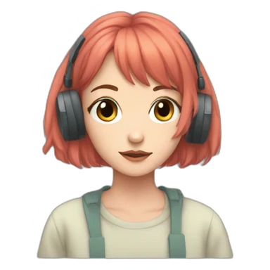 Lofi beats girl sticker