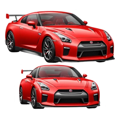 GTR turbinado vermelha sticker