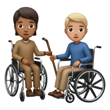 🧑‍🦼 and 🧑‍🦯 combined sticker