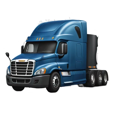 freightliner cascadia semi-truck damaged  sticker