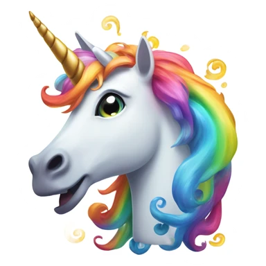 Unicorn barfing rainbow sticker