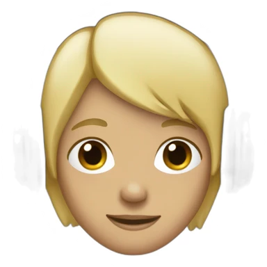 Musician black hair headphones sticker