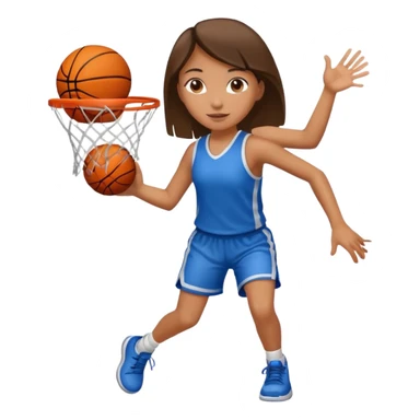 hoop at girl one arm sticker