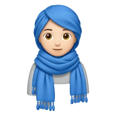 only blue scarf sticker
