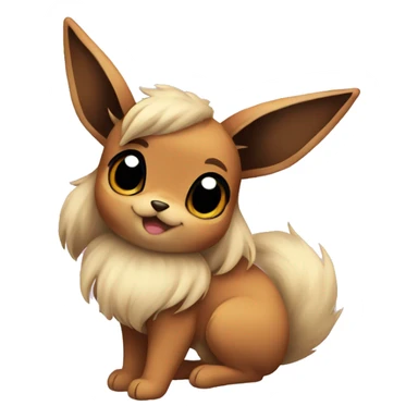 cute eevee posing for portrait with Abril text sticker