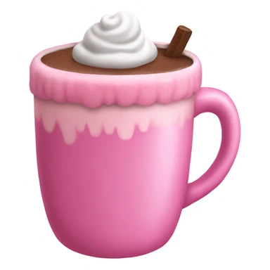Pink hot chocolate sticker