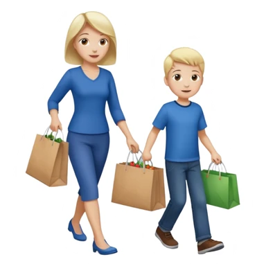 Mommy and harshil are going to the Walmart sticker