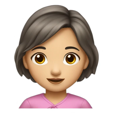 Niña pequeña de cabello chino  sticker