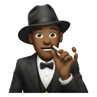 driving crooner smoking cigar  sticker