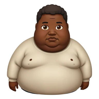 Fat black person sticker