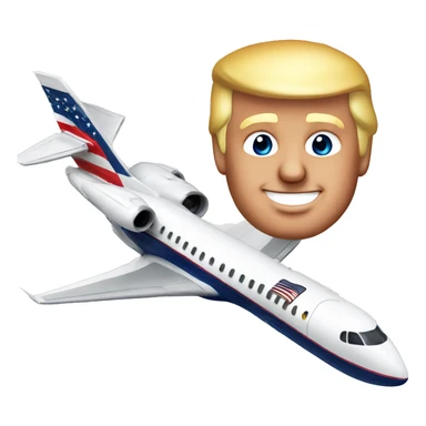Donald trump on jet sticker