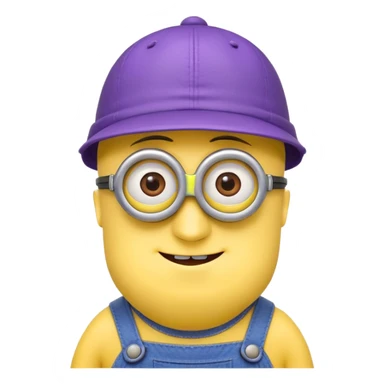 Minion violet avec casquette  sticker