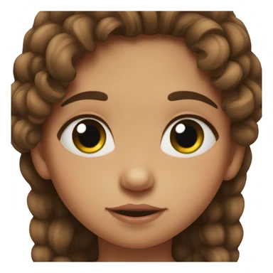 Blown eyed brown haired baby girl sticker