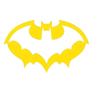 Batman logo without a human in it just a logo of batman  make it brighter sticker