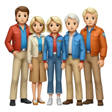 Все главные герои из фильма назад в будущееn back to the future sticker