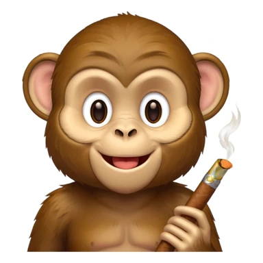 monkey with cigar sticker