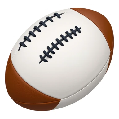 a rugby ball, but rather than it being colourful, it’s just white outline the same style as normal text.  sticker