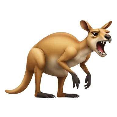 Kangaroo angry American football sticker
