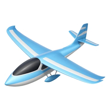 glider, large wingspan, white, 1 seat sticker