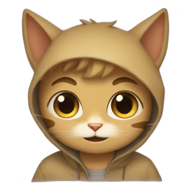 Catboy hiding sticker