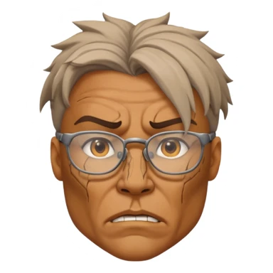 Glasses-Wearing wild Warrior bust sticker