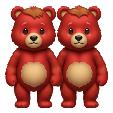 Two red bears 🐻  sticker