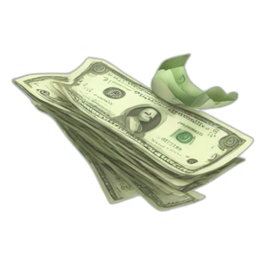 cash flying sticker