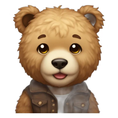 Teddybear chibi sticker